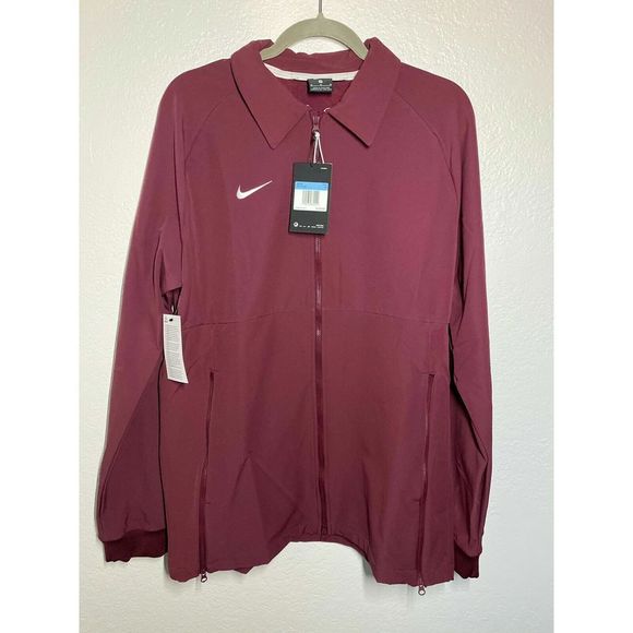 Nike Therma CI4472-669 Mens Sz M Maroon/Burgundy Full Zip Midweight Jacket $135 - Picture 1 of 5